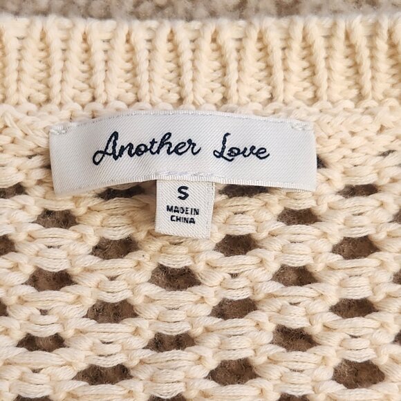 NWOT Another Love "Meryl" Cotton Crochet Sweater - Picture 5 of 8